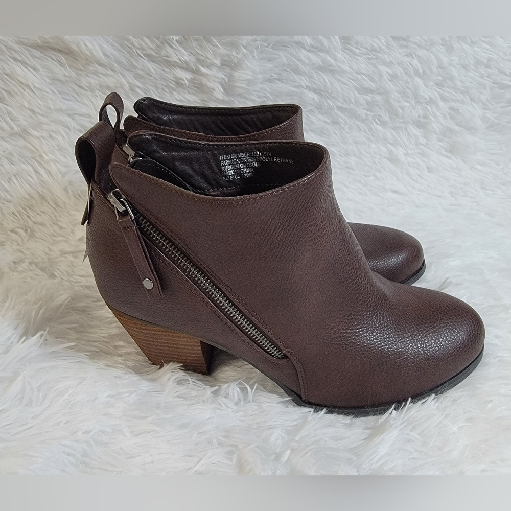 Torrid Rich Brown Ankle Booties 12 WW - Picture 6 of 16